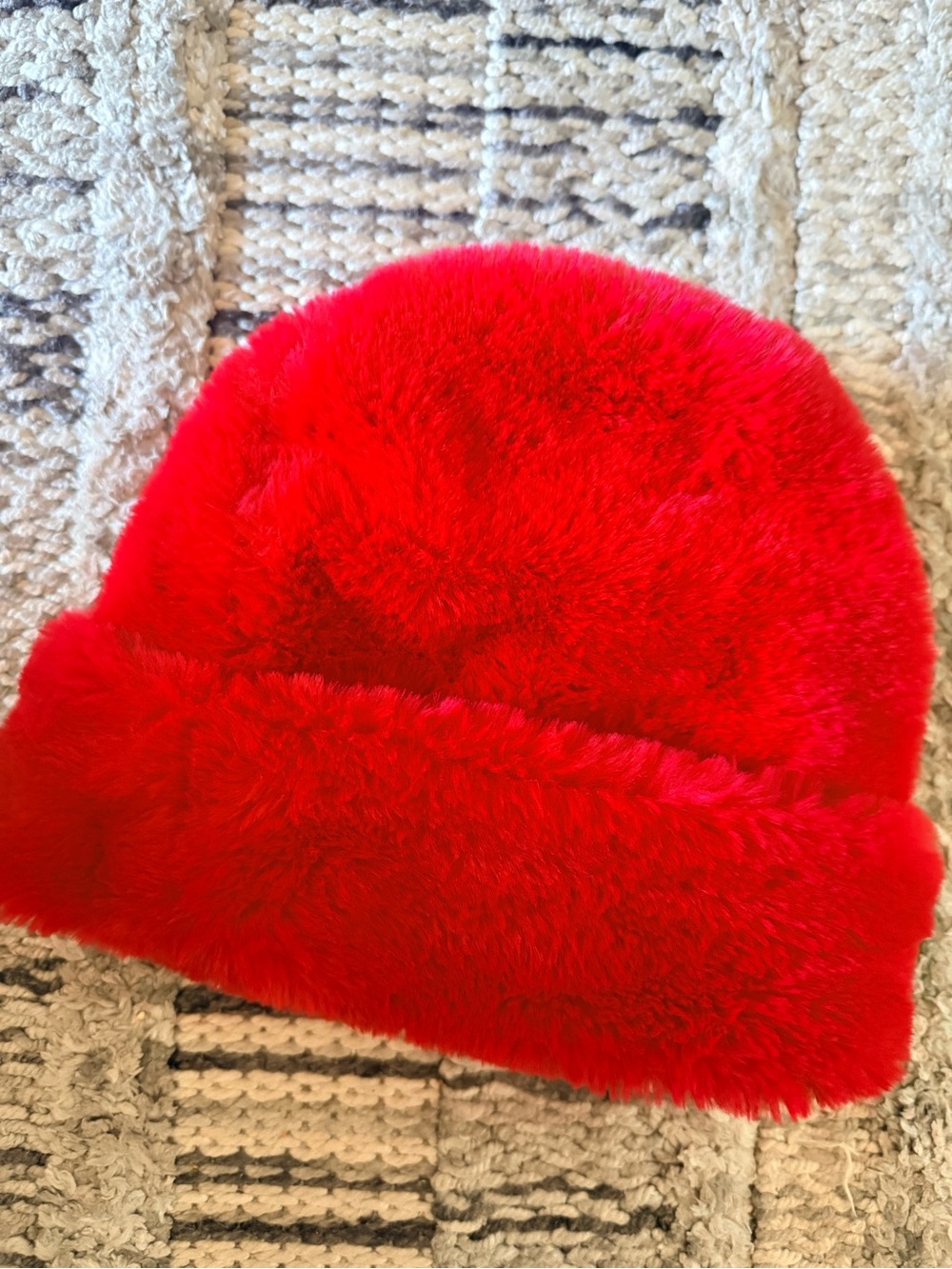 Wild fable Plush Red Faux Fur Beanie